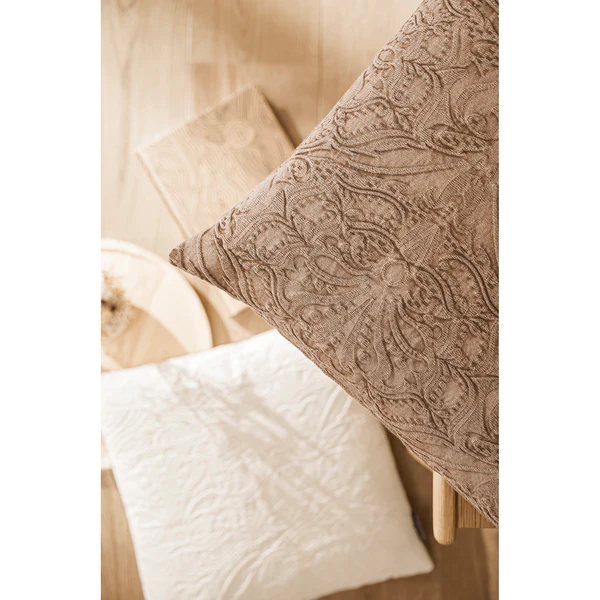 Kissenbezug Levelin - Jacquard - Beige - 50 x 50 cm - Image 2