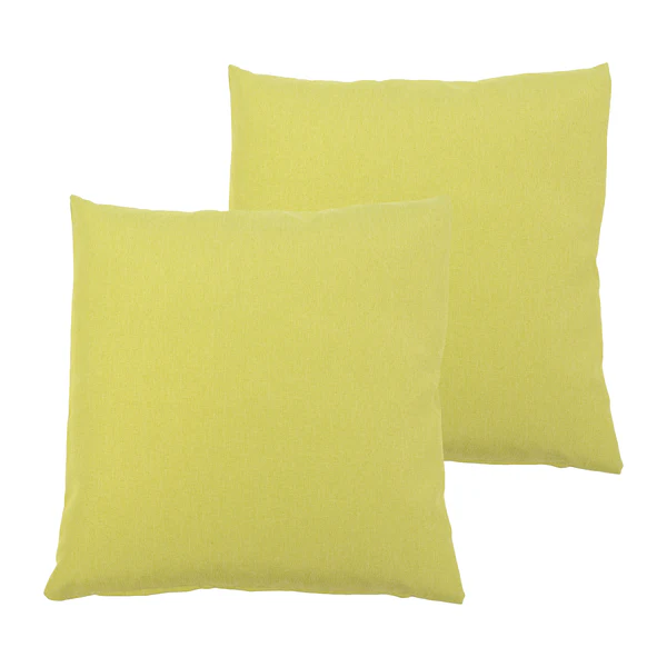 Kissenbezug Milano (2er-Set) - Kunstfaser - Currygelb - 40 x 40 cm