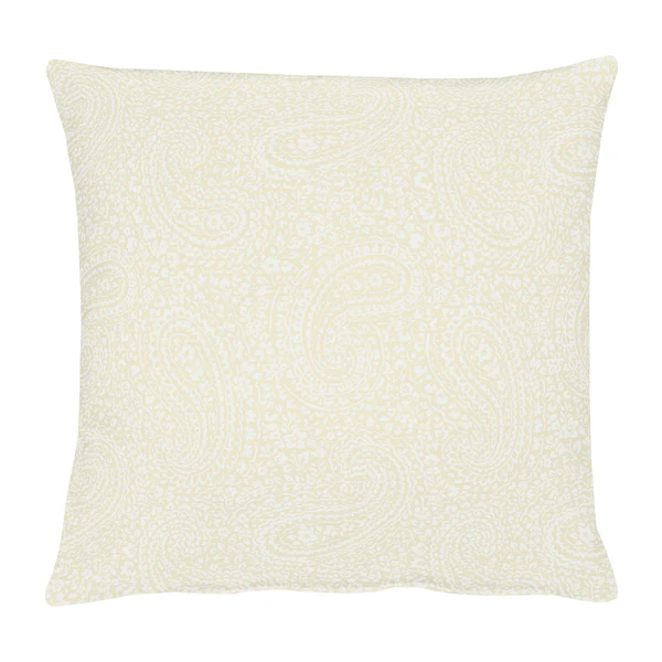 Kissenbezug Uni Paisley - Webstoff - Hellbeige