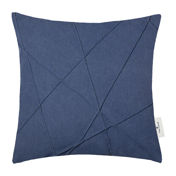 Kissenbezug Washed - Baumwolle / Polyester - Marineblau
