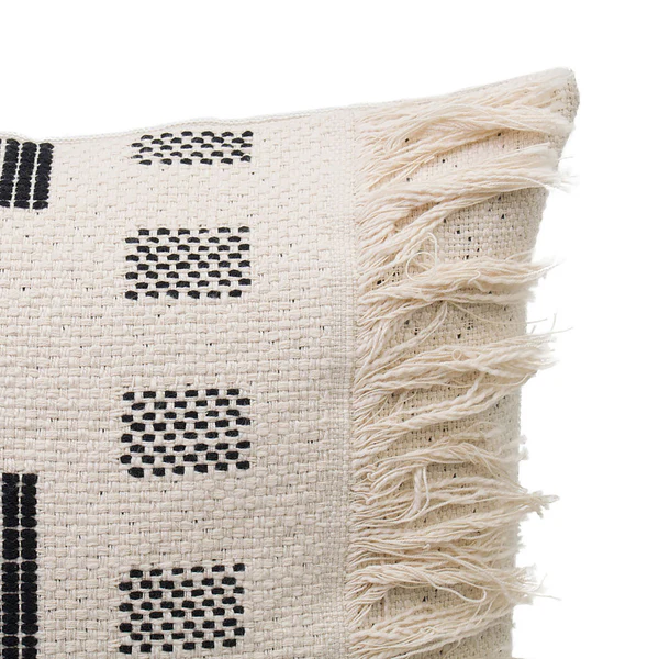 Kissenhülle Boho Style - Baumwolle / Polyester - Anthrazit - 50 x 50 cm - Image 3