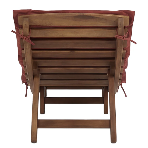 Klappbare Gartenliege Yomi - Akazie massiv / Webstoff - Terracotta - Image 11