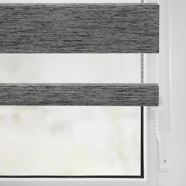 Klemmfix Duo Rollo meliert - Polyester - Grau - 100 x 150 cm - Image 5
