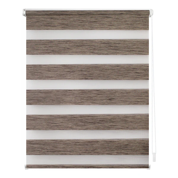 Klemmfix Duo Rollo meliert - Polyester - Hellbraun - 80 x 220 cm