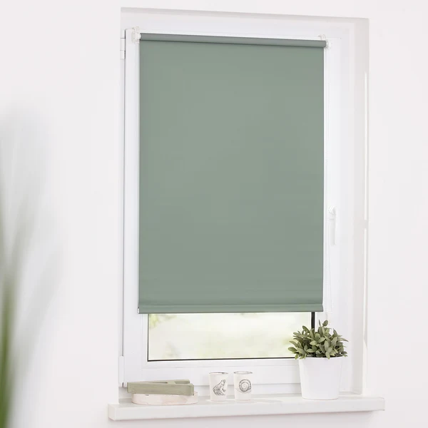Klemmfix-Rollo Clanes - Polyester - Grün - 100 x 150 cm - Image 3