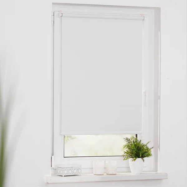Klemmfix-Rollo Clanes - Polyester - Weiß - 70 x 150 cm - Image 2