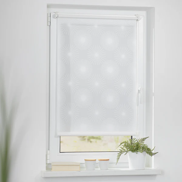 Klemmfix Rollo Sonne - Polyester - Weiß - 90 x 220 cm - Image 2