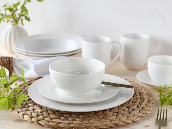 Kombiservice Fleur Royal 42-teilig - Weiß - Porzellan - 32 x 43 x 47 cm - Image 3