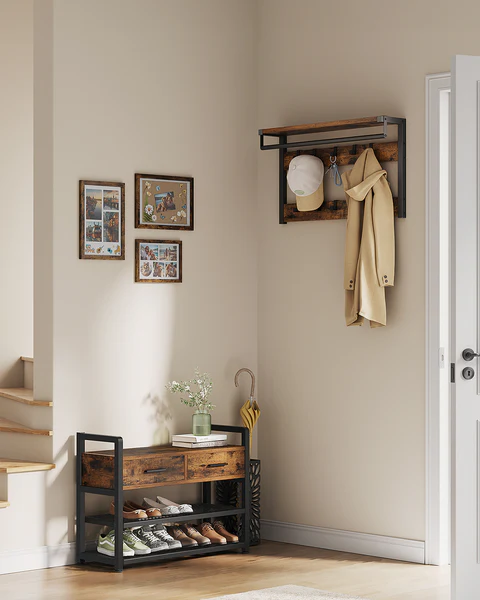 Kompaktgarderobe Jovy - Dunkelbraun / Schwarz - Image 2