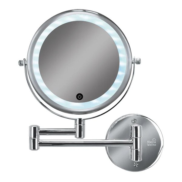 Kosmetikspiegel Lumi - Chrom / Spiegelglas - Silber - Image 2