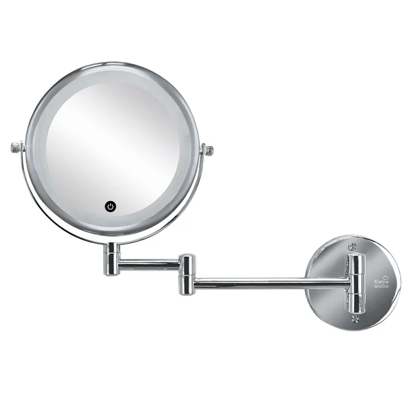 Kosmetikspiegel Lumi - Chrom / Spiegelglas - Silber - Image 3