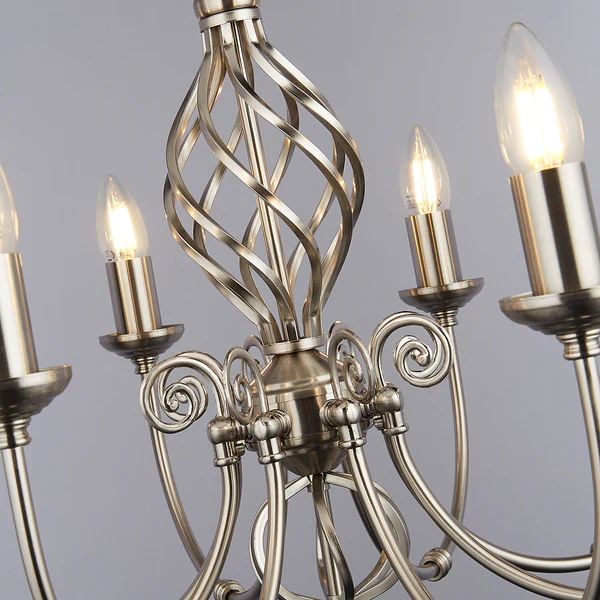 Kronleuchter Zanzibar - Stahl - Silber - 8-flammig - Image 6