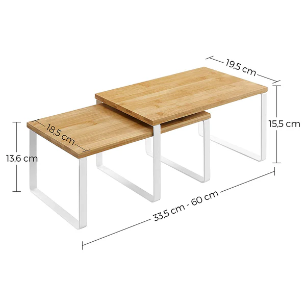 Küchenregal Wray (2er-Set) - Bambus massiv / Metall - Image 8