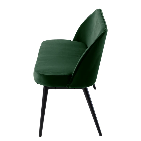Küchensofa Jacklin - Samt / Metall  - Schwarz - Grün - Image 4