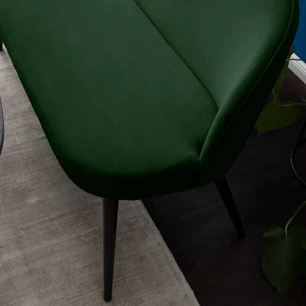 Küchensofa Jacklin - Samt / Metall  - Schwarz - Grün - Image 8