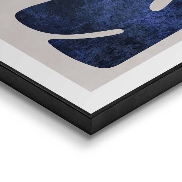 Kunstdruck Abstract Blue 2er-Set - MDF - Blau / Weiß - Image 4
