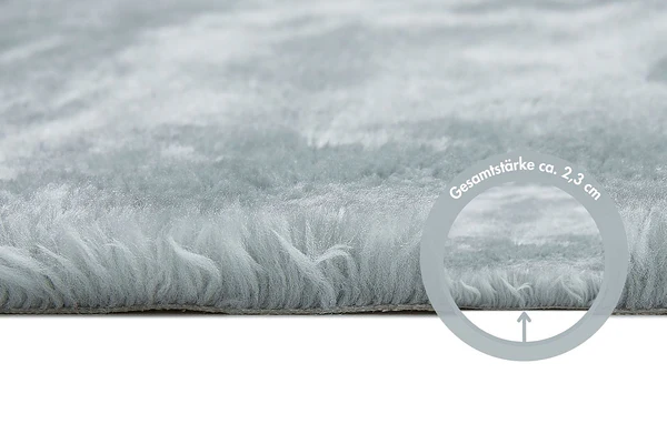 Kunstfellteppich Lambskin - Polyester - Hellgrau - 55 x 110 cm - Image 13