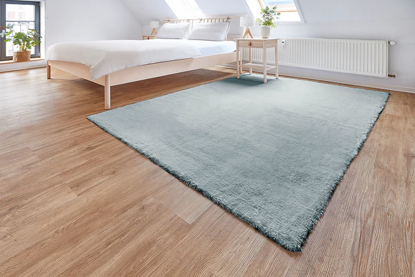 Kunstfellteppich Lambskin - Polyester - Hellgrau - 55 x 110 cm - Image 4