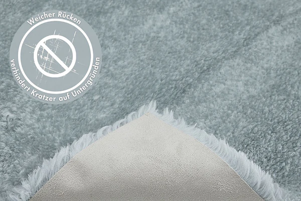 Kunstfellteppich Lambskin - Polyester - Hellgrau - 55 x 110 cm - Image 9