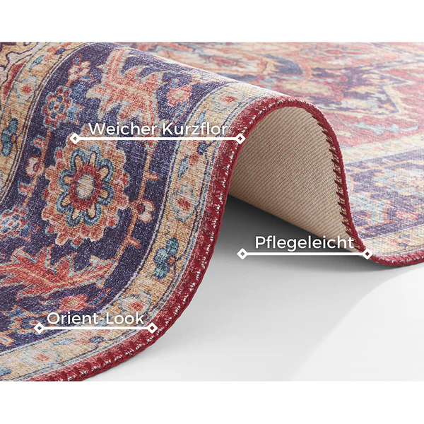 Kurzflorteppich Anthea - Webstoff - Rotbraun - 120 x 160 cm - Image 8