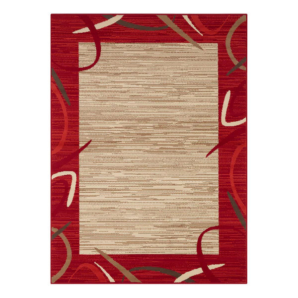 Kurzflorteppich Bezons - Rot - 80 x 150 cm
