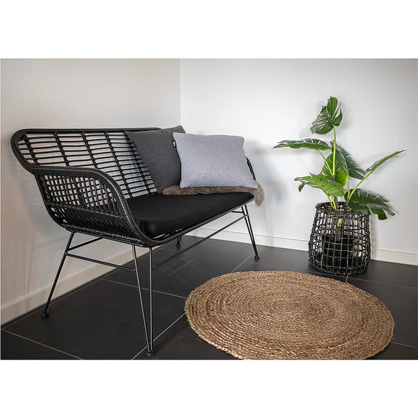 Kurzflorteppich Bombay I - Jute - Beige - Durchmesser: 90 cm - Image 3