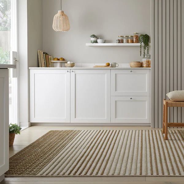 Kurzflorteppich Elton Stripe - Polypropylen / Chenille - Waschbar - Grün - 80 x 160 cm - Image 2