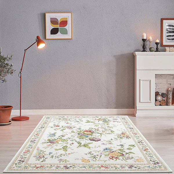 Kurzflorteppich Flomi Sagrini - Mischgewebe - Creme - 60 x 90 cm - Image 2