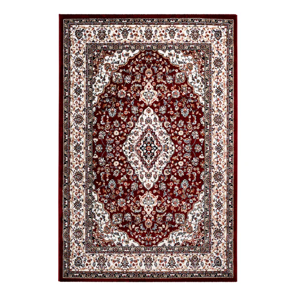 Kurzflorteppich Isfahan I - Kunstfaser - Rot - 160 x 230 cm
