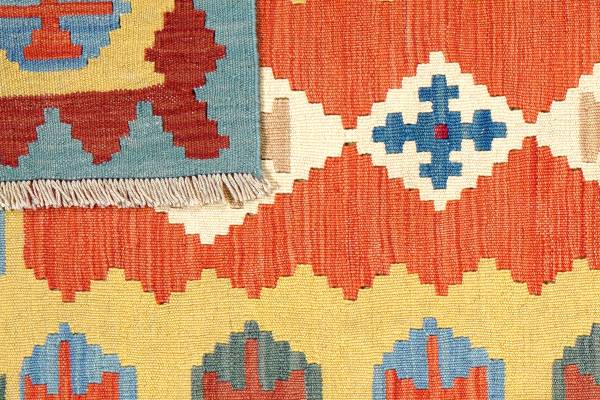 Kurzflorteppich Kelim Gashgai 2178354 - Schurwolle - Rot / Gelb - Image 5