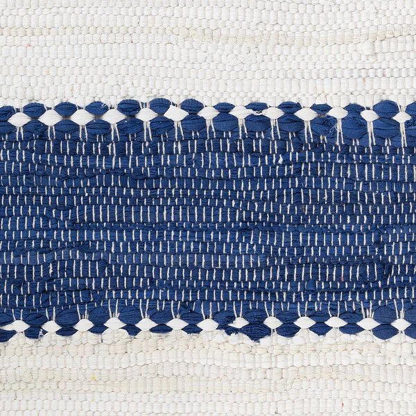 Kurzflorteppich Maher - Baumwolle - Blau - 150 x 80 cm - Blau - 150 x 80 cm - Image 5