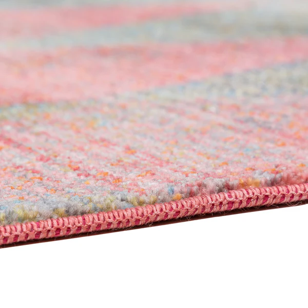 Kurzflorteppich Mystik X - Polyester - Rot / Grün - 70 x 140 cm - Image 4