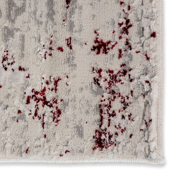 Kurzflorteppich Noa I - Kunstfaser - Rot / Creme - 80 x 150 cm - Image 4