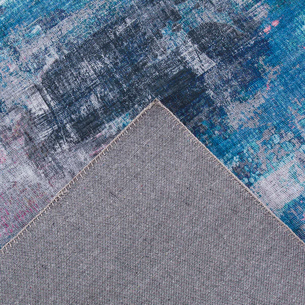 Kurzflorteppich Prima I - Polyester - Grau / Blau - 80 x 150 cm - Image 8