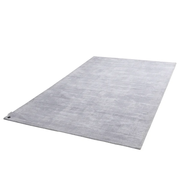 Kurzflorteppich Shine - Viskose - Silber - 65 x 135 cm - Image 2