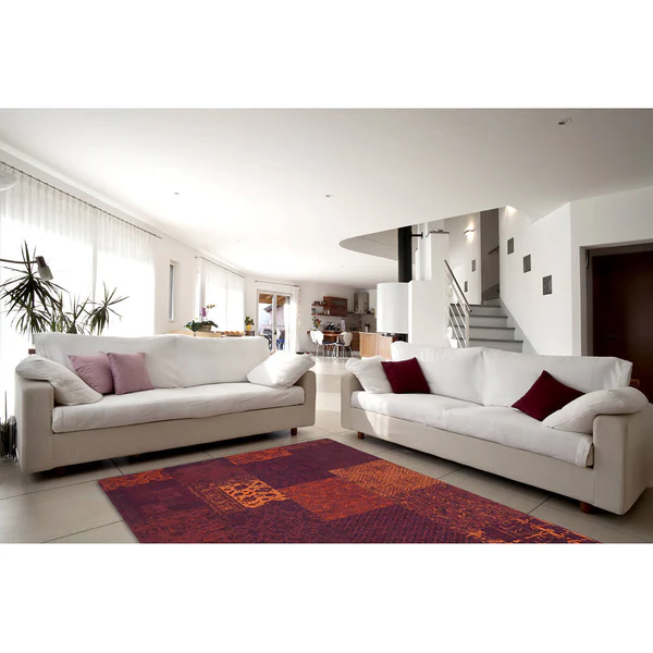 Kurzflorteppich Symphony 160 - Baumwolle - Chenille - Rot - 80 x 150 cm - Image 3