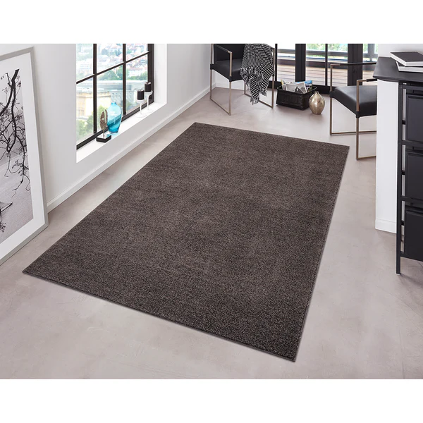 Kurzflorteppiche Pure - Mischgewebe - Anthrazit - 80 x 150 cm - Image 2