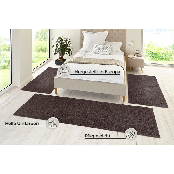 Kurzflorteppiche Pure - Mischgewebe - Anthrazit - 80 x 150 cm - Image 6
