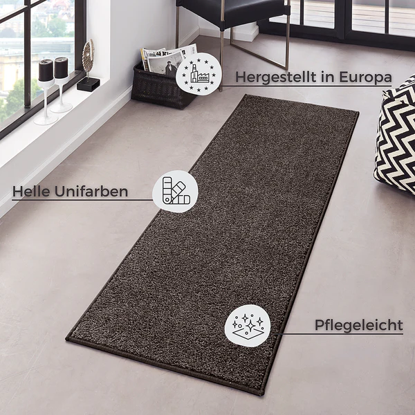 Kurzflorteppiche Pure - Mischgewebe - Anthrazit - 80 x 150 cm - Image 7