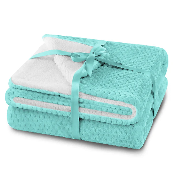 Kuscheldecke Leepy - Polyester - Türkis - 130 x 180 cm