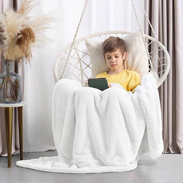 Kuscheldecke Leepy - Polyester - Weiß - 130 x 180 cm - Image 2