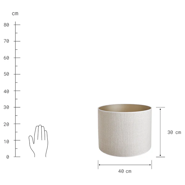Lampenschirm TANA - Polyethylen / Polyacryl / Eisen - Durchmesser: 40 cm - Image 6