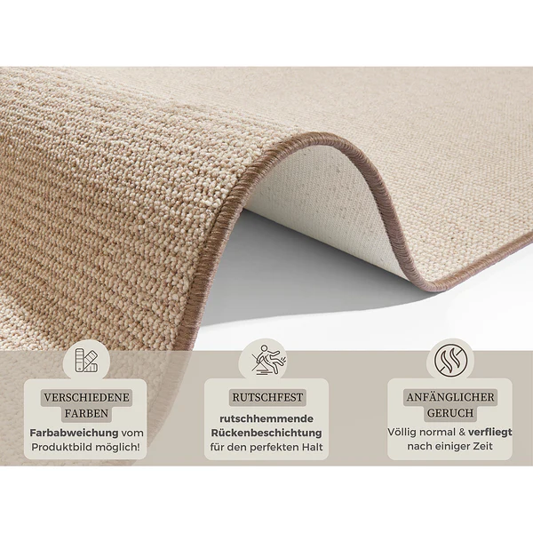 Läufer Bouclé - Kunstfaser - Beige - 80 x 200 cm - Image 5