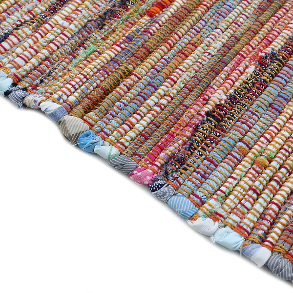 Läufer Kelim Chindi - Baumwolle / Polyester - Orange - 75 x 200 cm - Image 5
