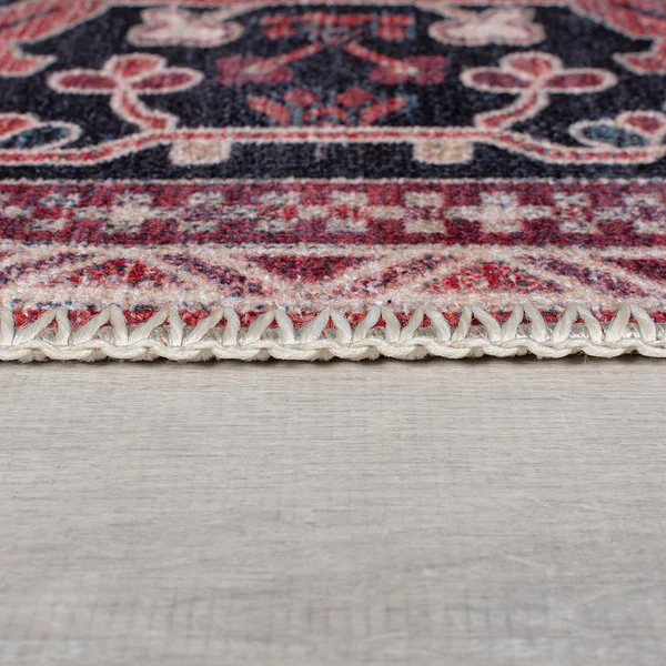 Läufer Windsor Traditional - Mischfaser / Polyester - 60 x 230 cm - Waschbar - Rot / Blau - Image 4
