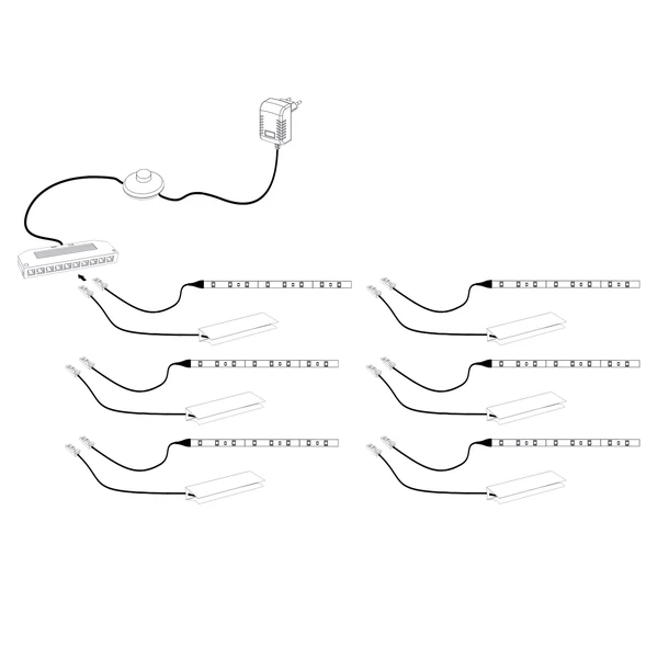 LED-Beleuchtung Talence V - Kunststoff - 75 x 1 x 1 cm