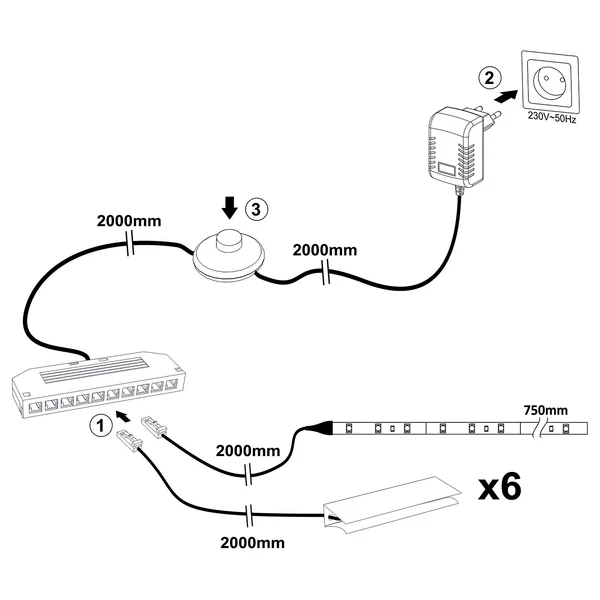 LED-Beleuchtung Talence V - Kunststoff - 75 x 1 x 1 cm - Image 3