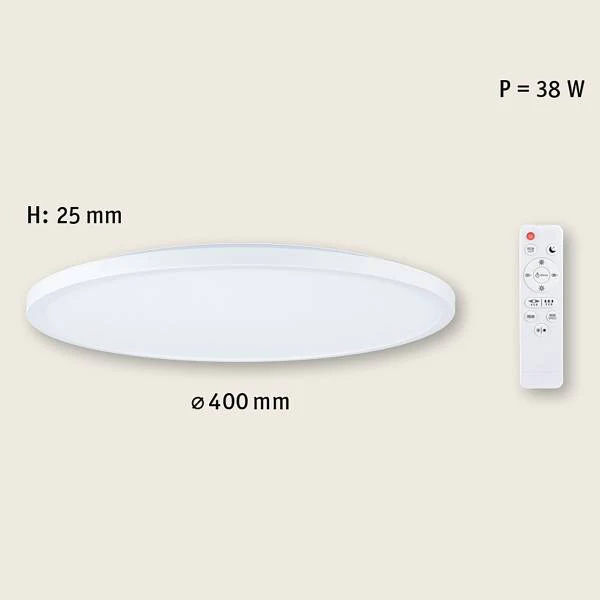 LED-Deckenleuchte Alya - Kunststoff - Weiß - 1-flammig - Durchmesser: 23 cm - Image 12