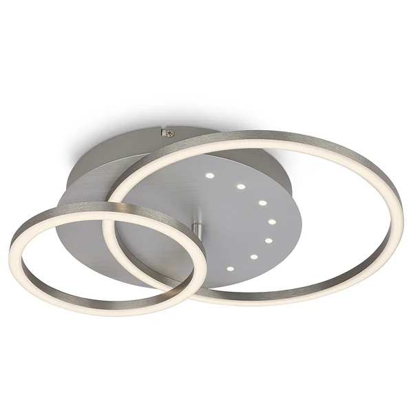 LED-Deckenleuchte Arruda Rund - Aluminium / Polypropylen - Silber