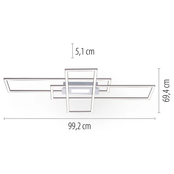 LED-Deckenleuchte Asmin Typ A - Polycarbonat / Aluminium - 1-flammig - Silber - Image 12
